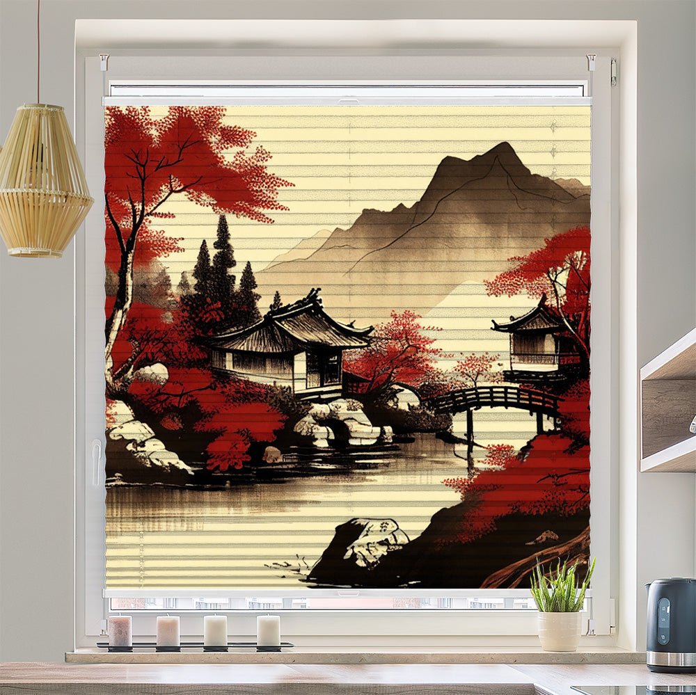 Plissee Motiv "China Landschaft"