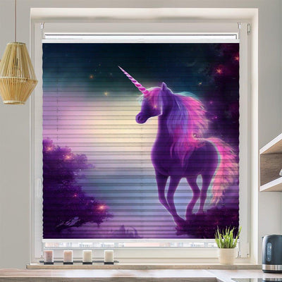 Wabenplissee Motiv Einhorn Fantasie Märchenwald - La-Melle