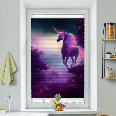 Wabenplissee Motiv Einhorn Fantasie Märchenwald - La-Melle