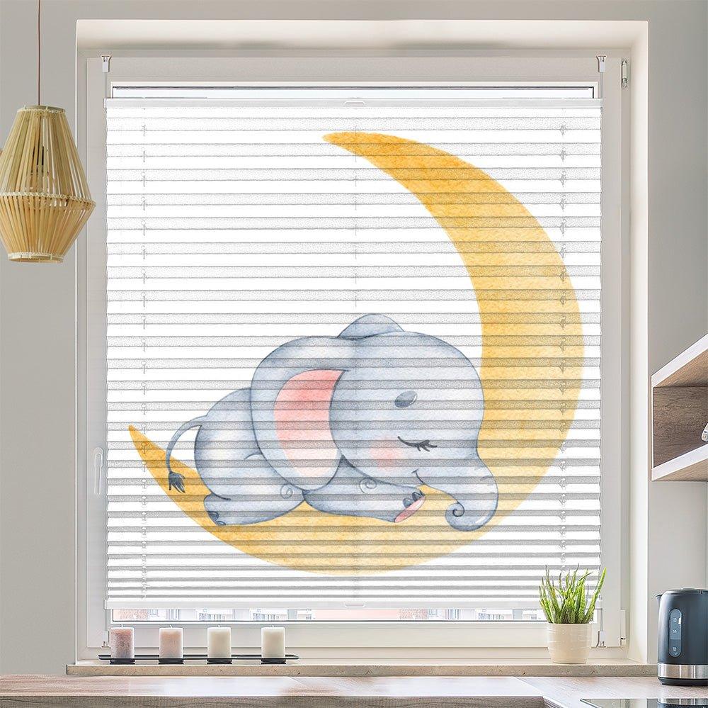 Plissee Motiv "Elefant Baby Mond"