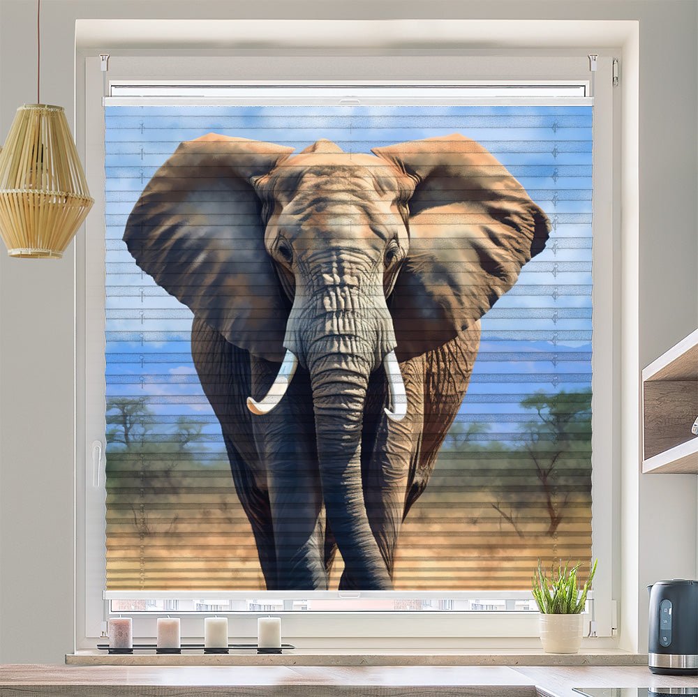 Wabenplissee Motiv "Elefant Gemälde Afrika" - La-Melle