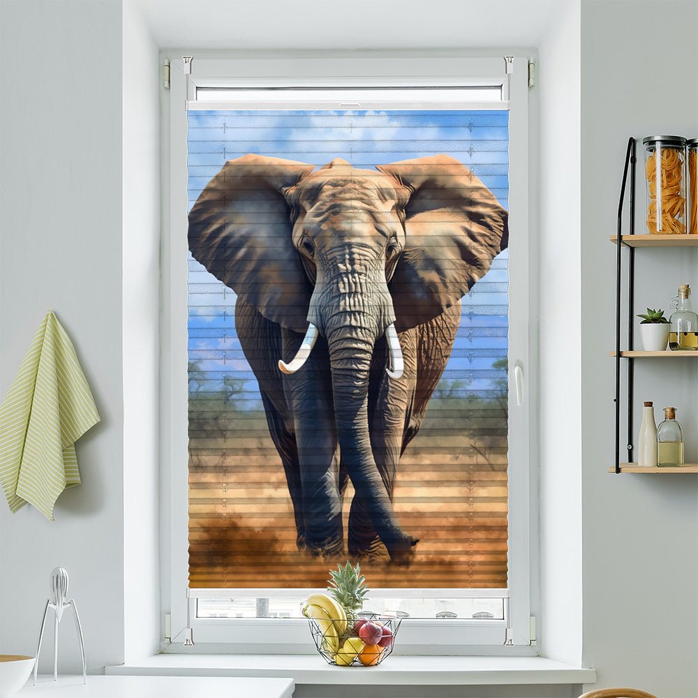 Wabenplissee Motiv "Elefant Gemälde Afrika" - La-Melle