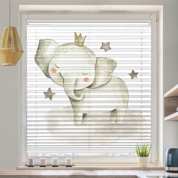 Wabenplissee Motiv "Elefant Wolke Kindermotiv"