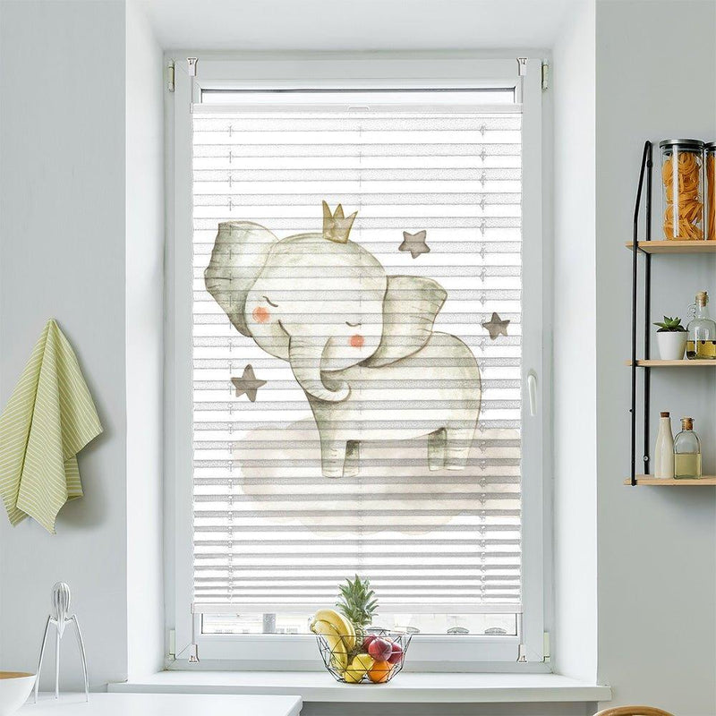 Plissee Motiv "Elefant Wolke"