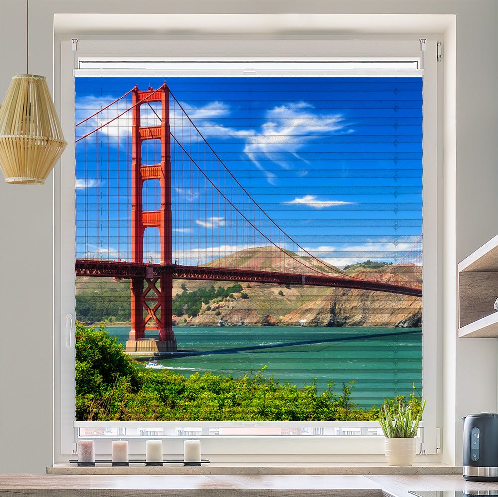 Wabenplissee Motiv "Golden Gate Bridge Kalifornien" - La-Melle