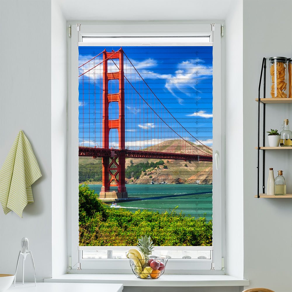 Wabenplissee Motiv "Golden Gate Bridge Kalifornien" - La-Melle