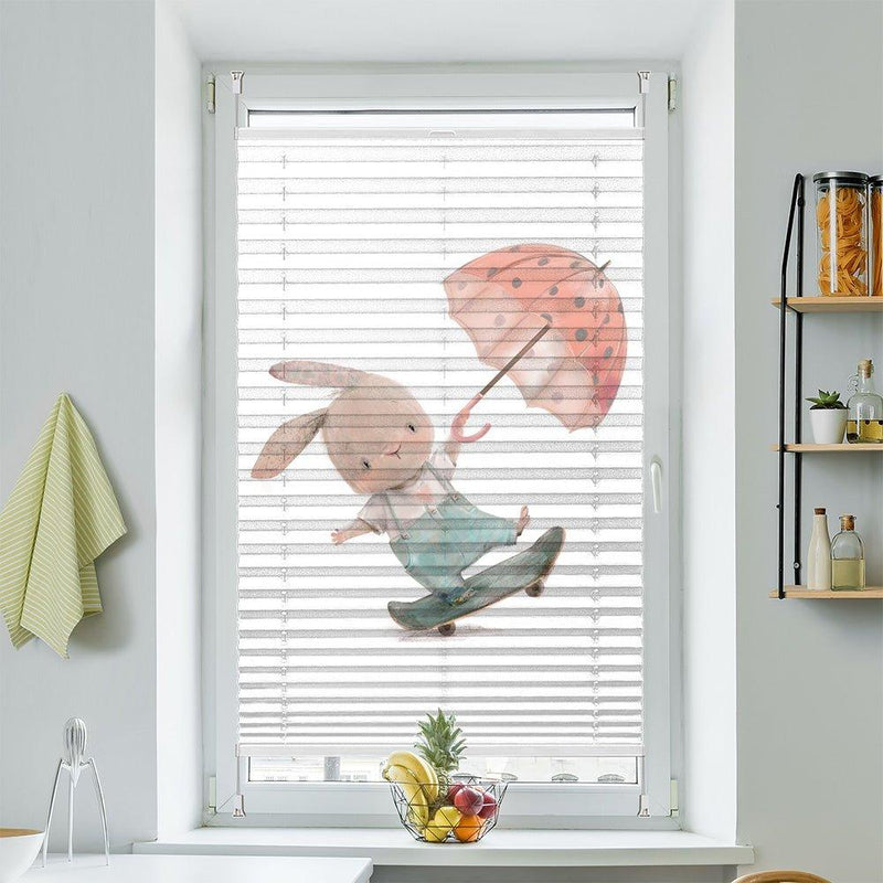 Plissee Motiv "Hase kuscheln"