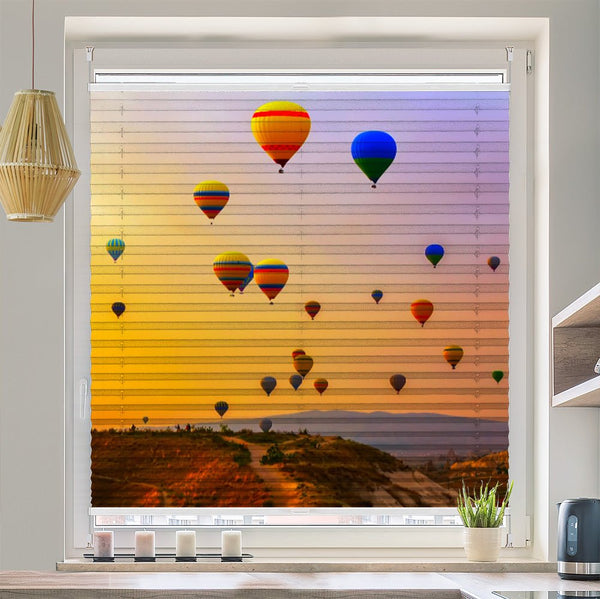 Wabenplissee Motiv "Heisluftballons"