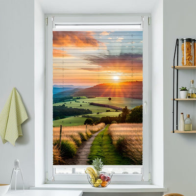 Wabenplissee Motiv Landschaft Kornfeld - La-Melle