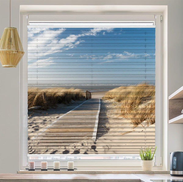 Plissee Motiv"Langeroog Strand"