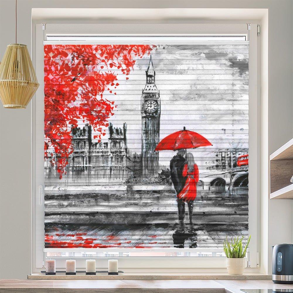 Wabenplissee Motiv "London Big Ben England Gemalt" - La-Melle