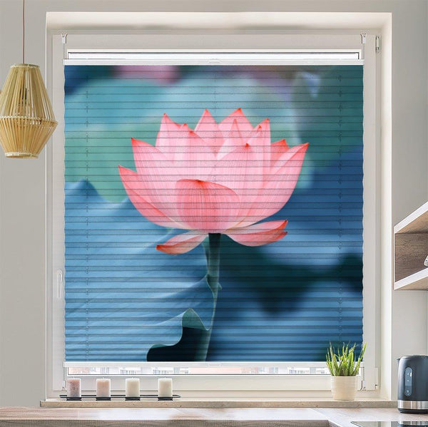 Wabenplissee Motiv "Lotus Blume See"