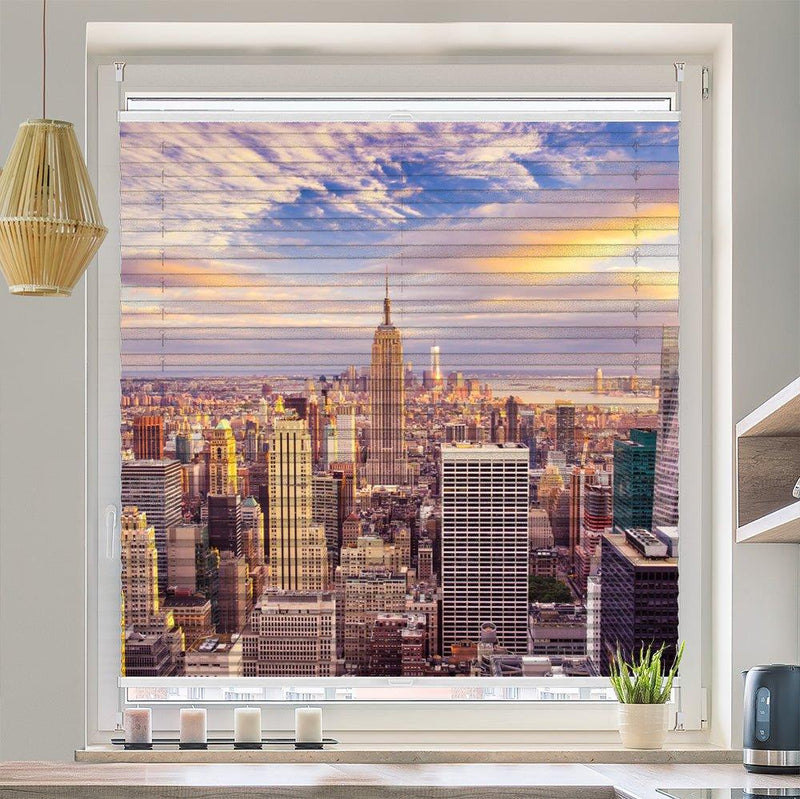 Wabenplissee Motiv "Manhatten Empire State Building" - La-Melle