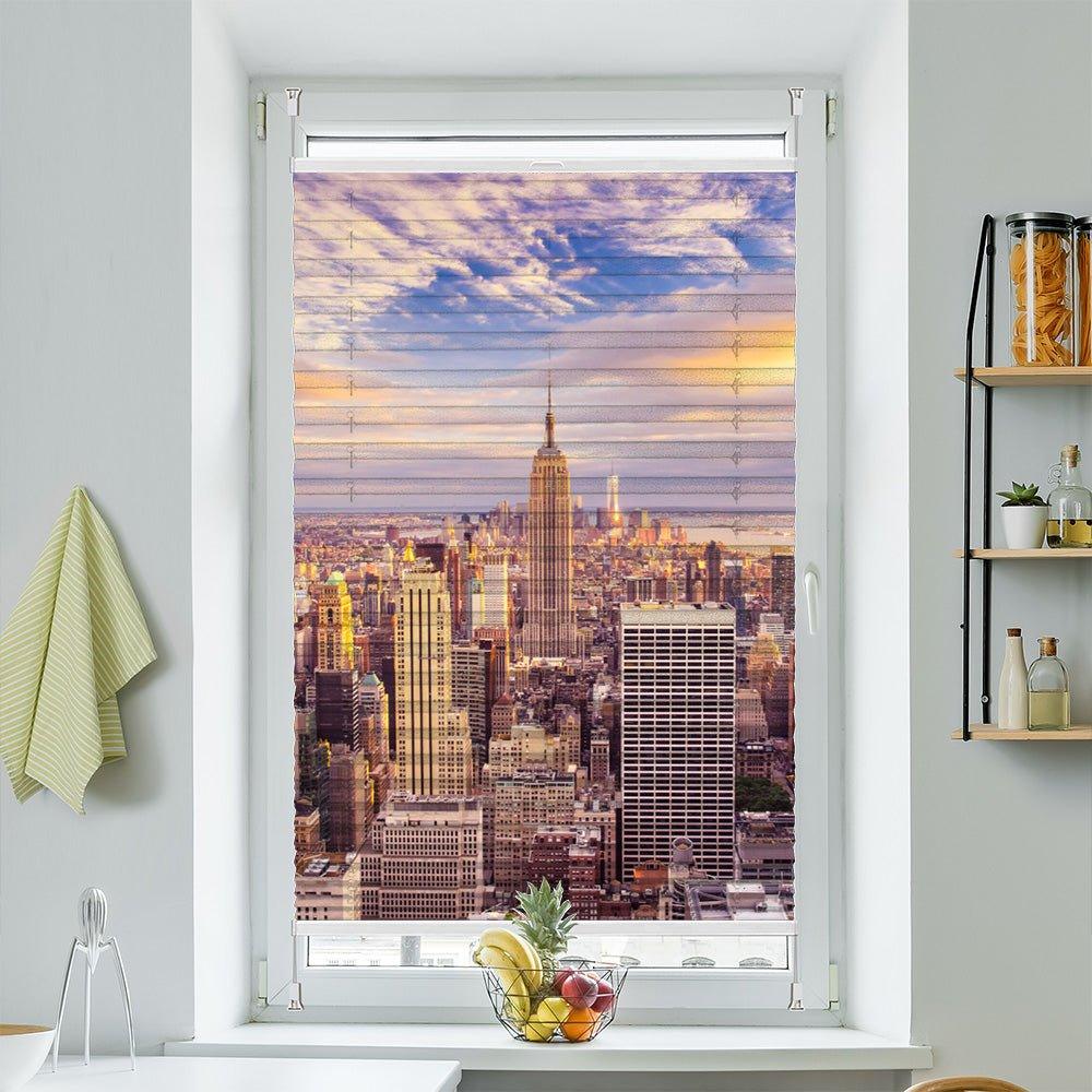 Wabenplissee Motiv "Manhatten Empire State Building" - La-Melle