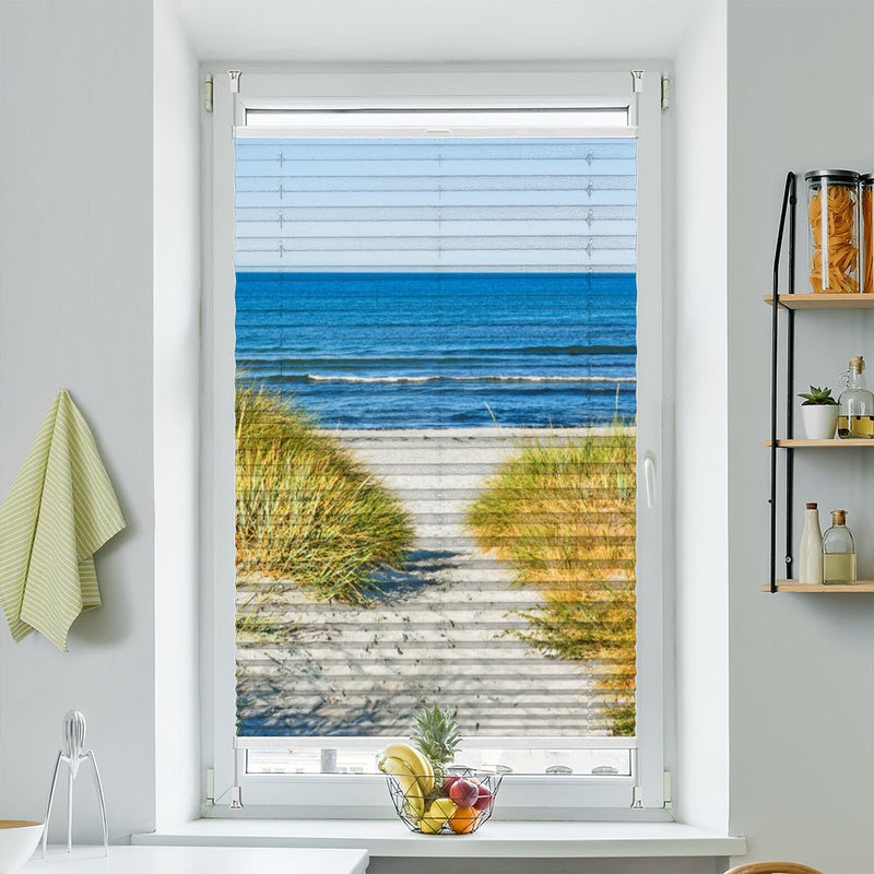 Wabenplissee Motiv "Ostelle Düne Strand" - La-Melle