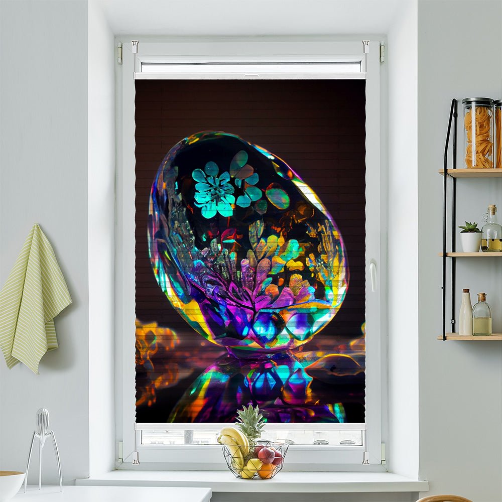 Plissee Motiv "Kristall bunt Opal" - La-Melle