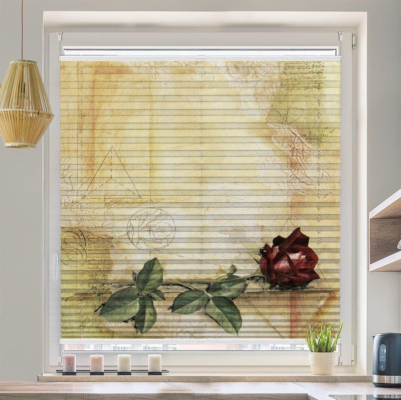 Plissee Motiv "Pergament Rose" - La-Melle