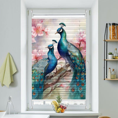 Plissee Motiv Pfau Baum - La-Melle