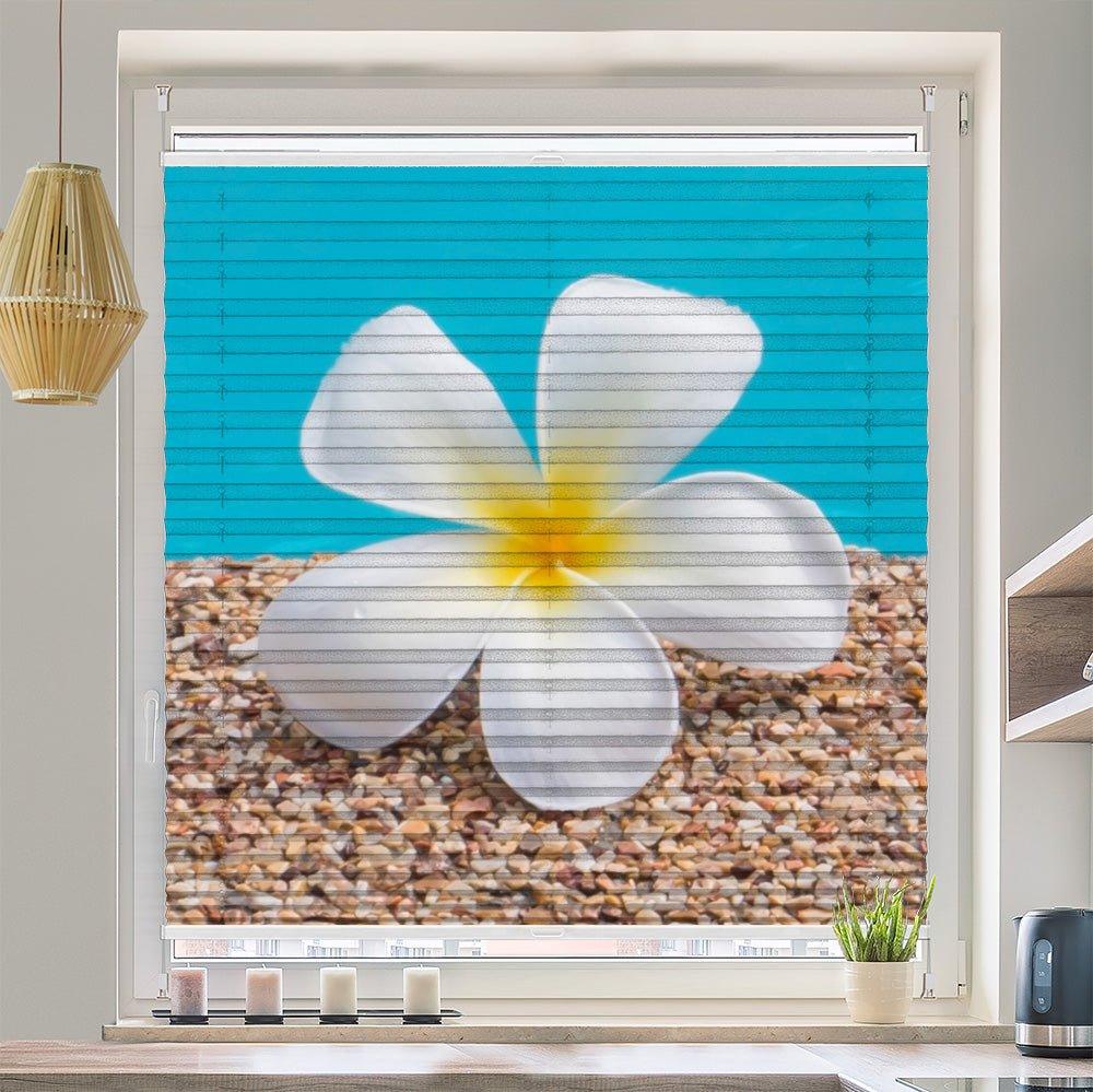 Wabenplissee Motiv "Plumeria Frangipani Wasser" - La-Melle