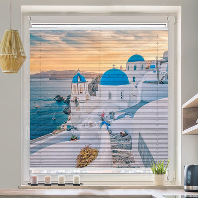 Wabenplissee Motiv Santorini - La-Melle