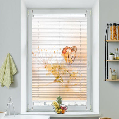 Wabenplissee Motiv Schmetterling Blume Garten Floral - La-Melle