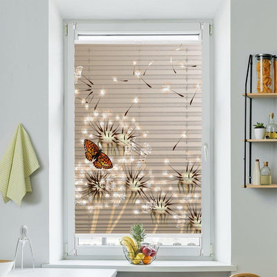 Plissee Motiv Schmetterling Pusteblume - La-Melle