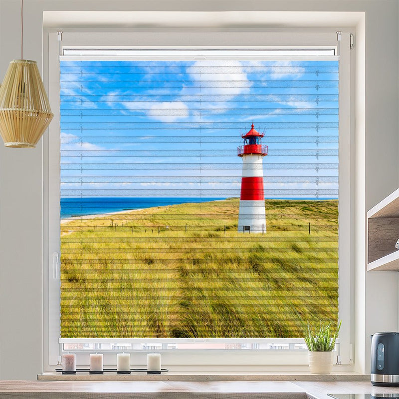 Wabenplissee Motiv "Sylt Leuchtturm" - La-Melle