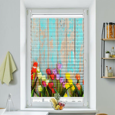 Wabenplissee Motiv Tulpen Vintage Wand - La-Melle