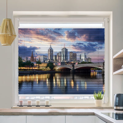 Plissee Motiv 'Melbourne Skyline' - La-Melle