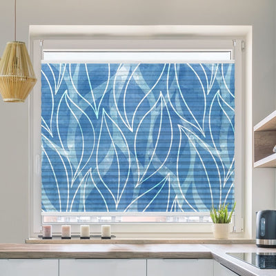 Wabenplissee Motiv 'Blaetter Wasserfarben' - La-Melle