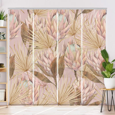 Schiebegardine Motiv 'Palmenblaetter Wasserfarben' - La-Melle