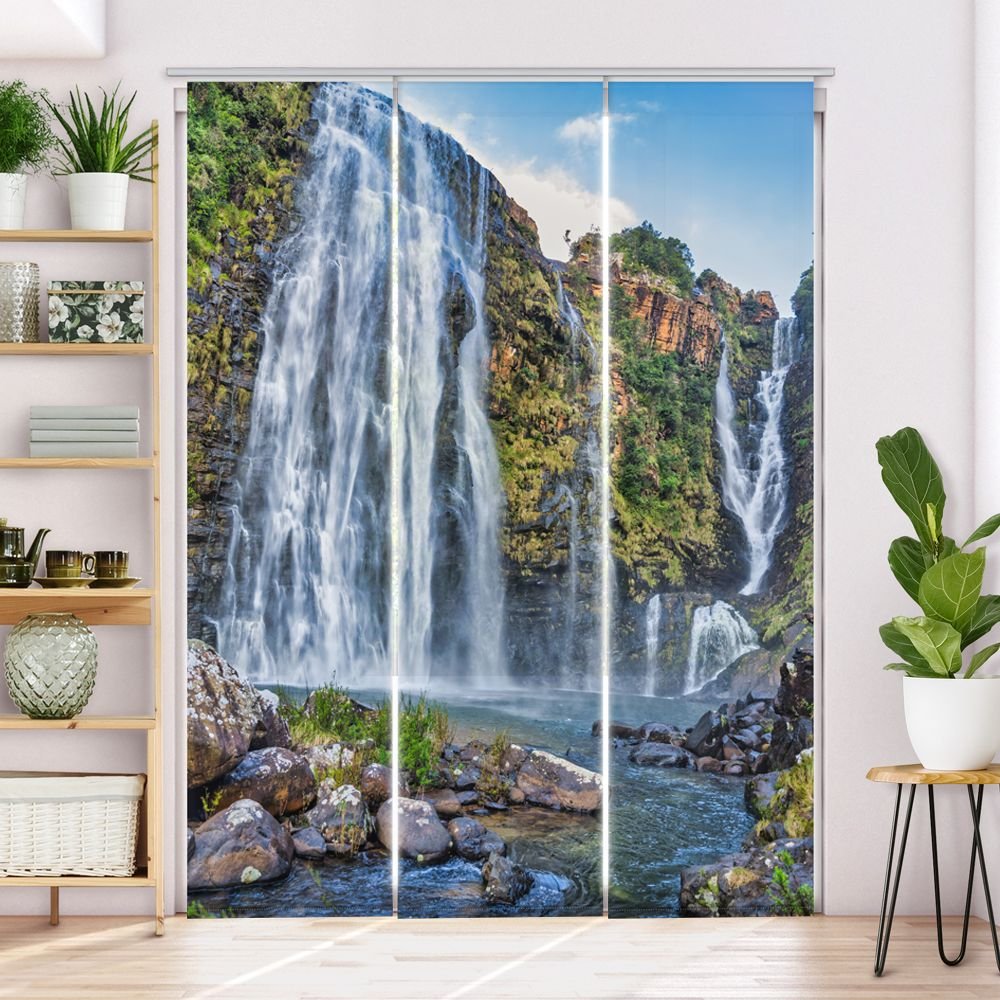 Schiebegardine Motiv 'Wasserfall Suedafrika' - La-Melle