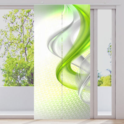 Schiebegardine Motiv Waves green grey - La-Melle