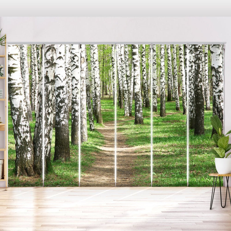 Schiebegardine Motiv "Birkenwald" - La-Melle