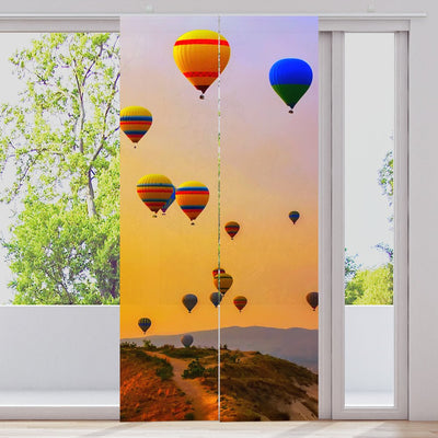 Schiebegardine Motiv Heissluftballon Berge - La-Melle