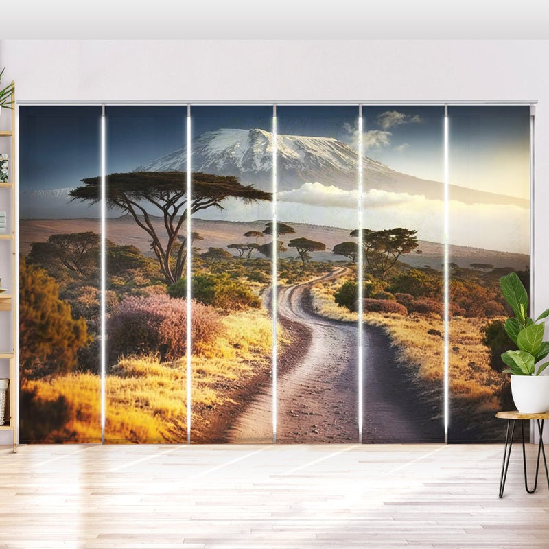 Schiebegardine Motiv "Kilimandscharo Afrika" - La-Melle