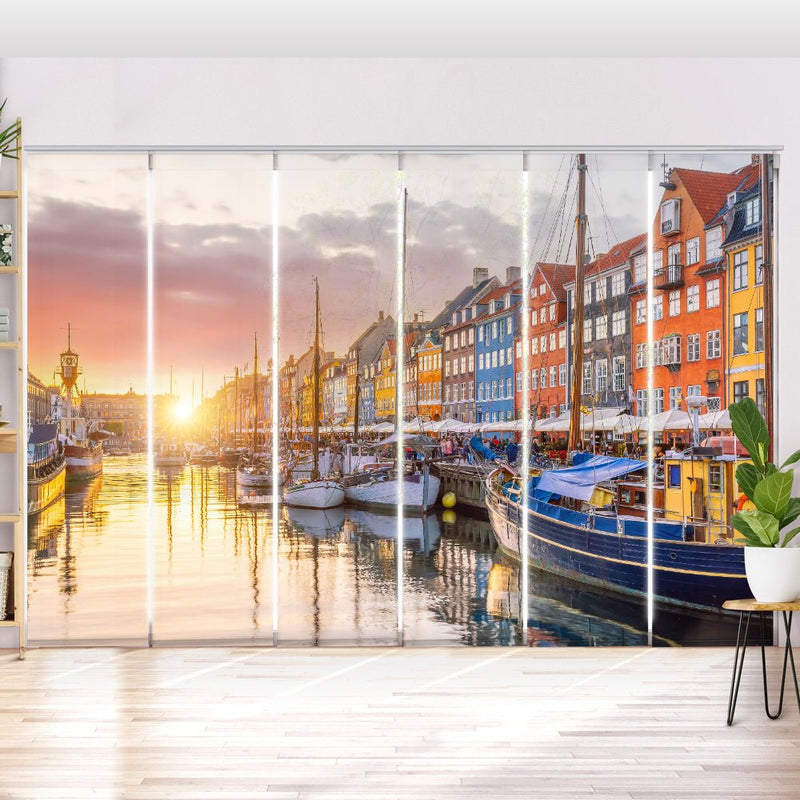 Schiebegardine Motiv "Kopenhagen Nyhavn" - La-Melle