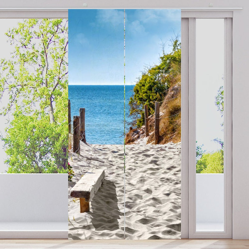 Schiebegardine Motiv "Ostsee Düne Meer" - La-Melle
