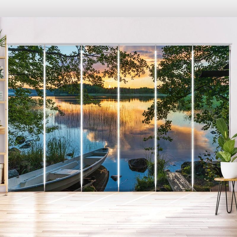 Schiebegardine Motiv "Wald See" - La-Melle