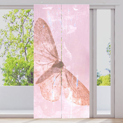 Schiebegardine Motiv Vintage Schmetterling Grunge - La-Melle