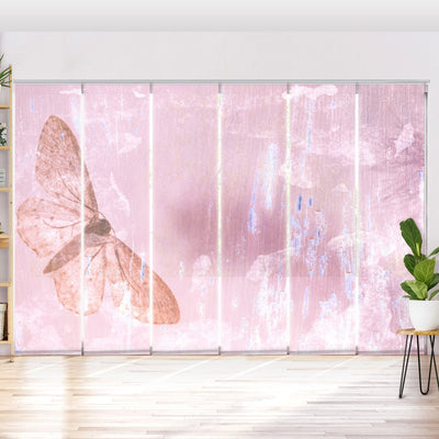 Schiebegardine Motiv Vintage Schmetterling Grunge - La-Melle