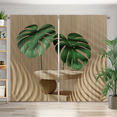 Vorhang Motiv Palmenblatt abstrakt - La-Melle