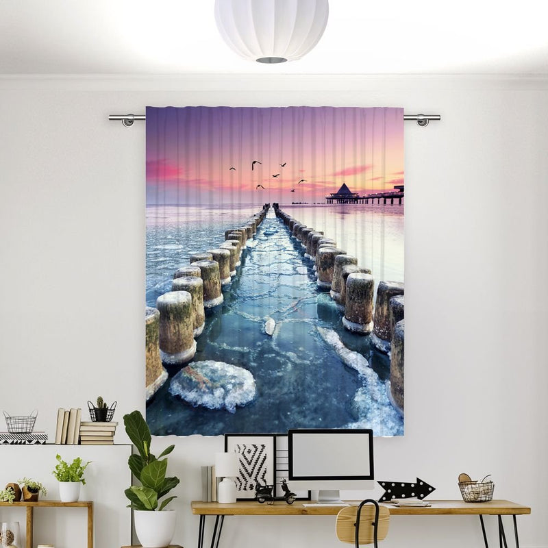Vorhang Motiv 'Seebruecke Heringsdorf' - La-Melle