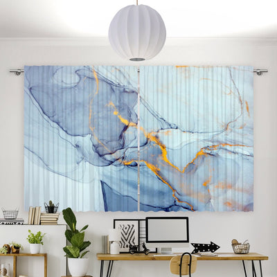 Vorhang Motiv Fluid Marmor - La-Melle