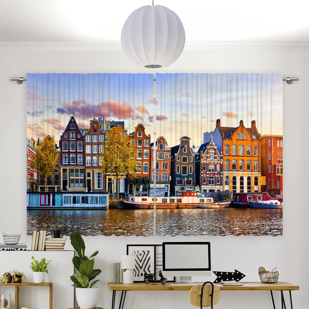 Vorhang Motiv "Amsterdam Gracht" - La-Melle