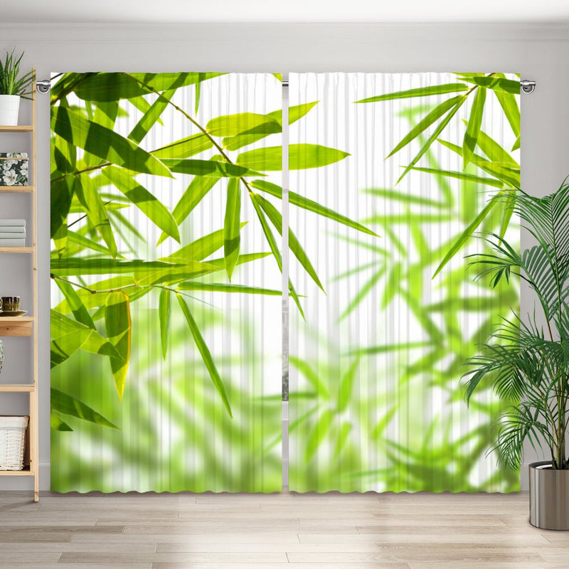 Vorhang Motiv "Bambus Blätter" - La-Melle