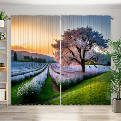Vorhang Motiv Baum Frühling - La-Melle