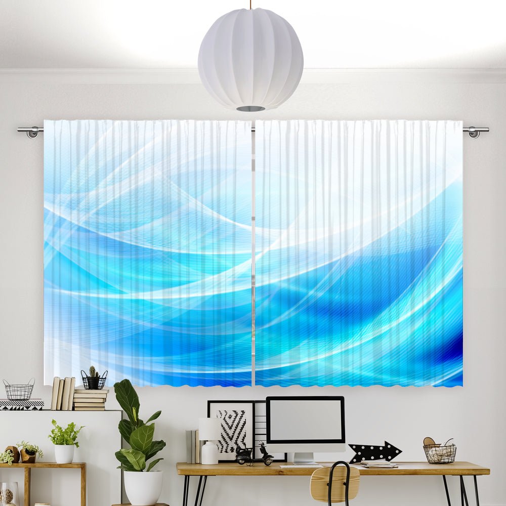 Vorhang Motiv "Wave blue" - La-Melle