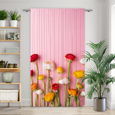 Vorhang Motiv Blumen bunt - La-Melle