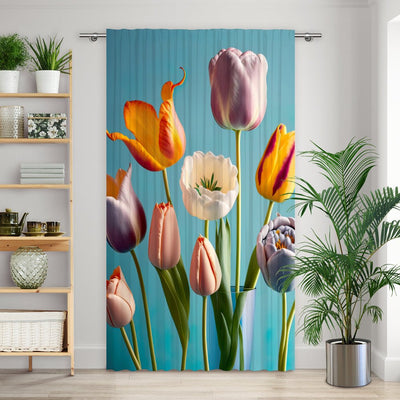 Vorhang Motiv Blumen pop art - La-Melle